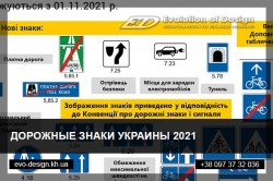 Новые дорожные знаки Украины 2021